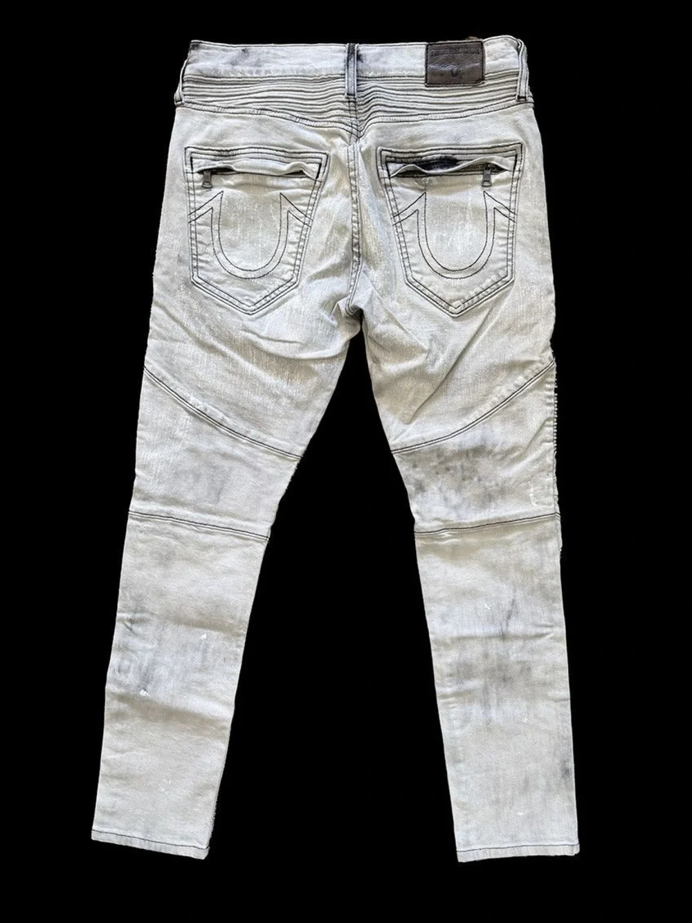 True Religion Men’s Rocco Relaxed Skinny Distressed Jeans Sz 29